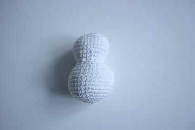 снеговик крючком амигуруми процесс вязания