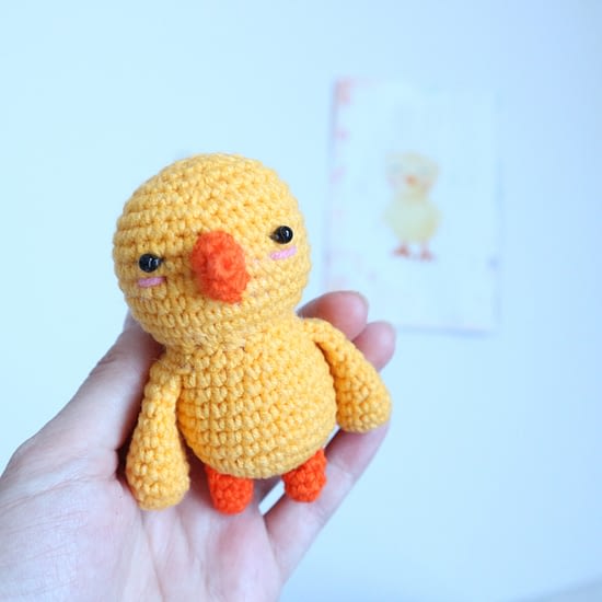 chicken with bunny ears crochet free pattern